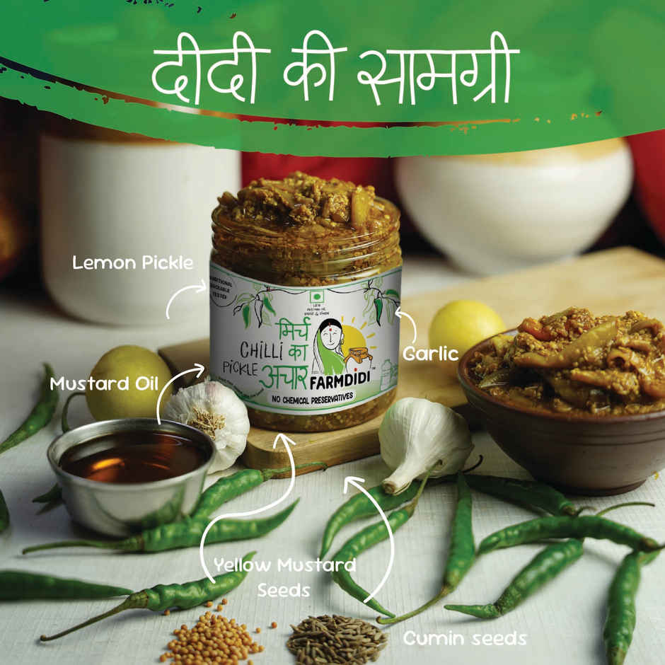 Farmdidi Green Chilli Pickle