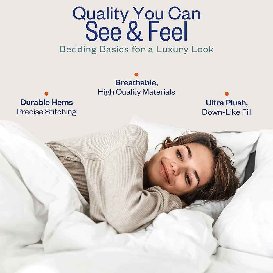 Lifelong Sleeprestoration Comforter Singlebed | 200 Gsm | Ac Blanket | Dohar-Navy Blue Grey