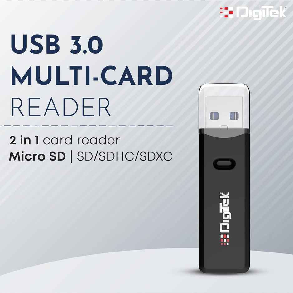 Digitek Dcr 006 Usb 3.0 High Speed 2 In 1 Multi Card Reader With Led Indicator,Upto 5 Gbps Download