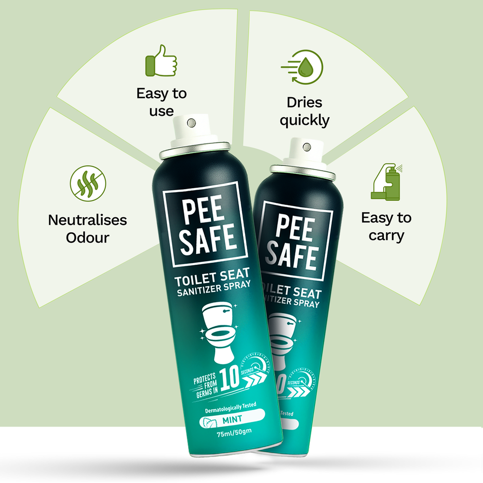 Pee Safe Toilet Seat Sanitizer Spray (Mint)