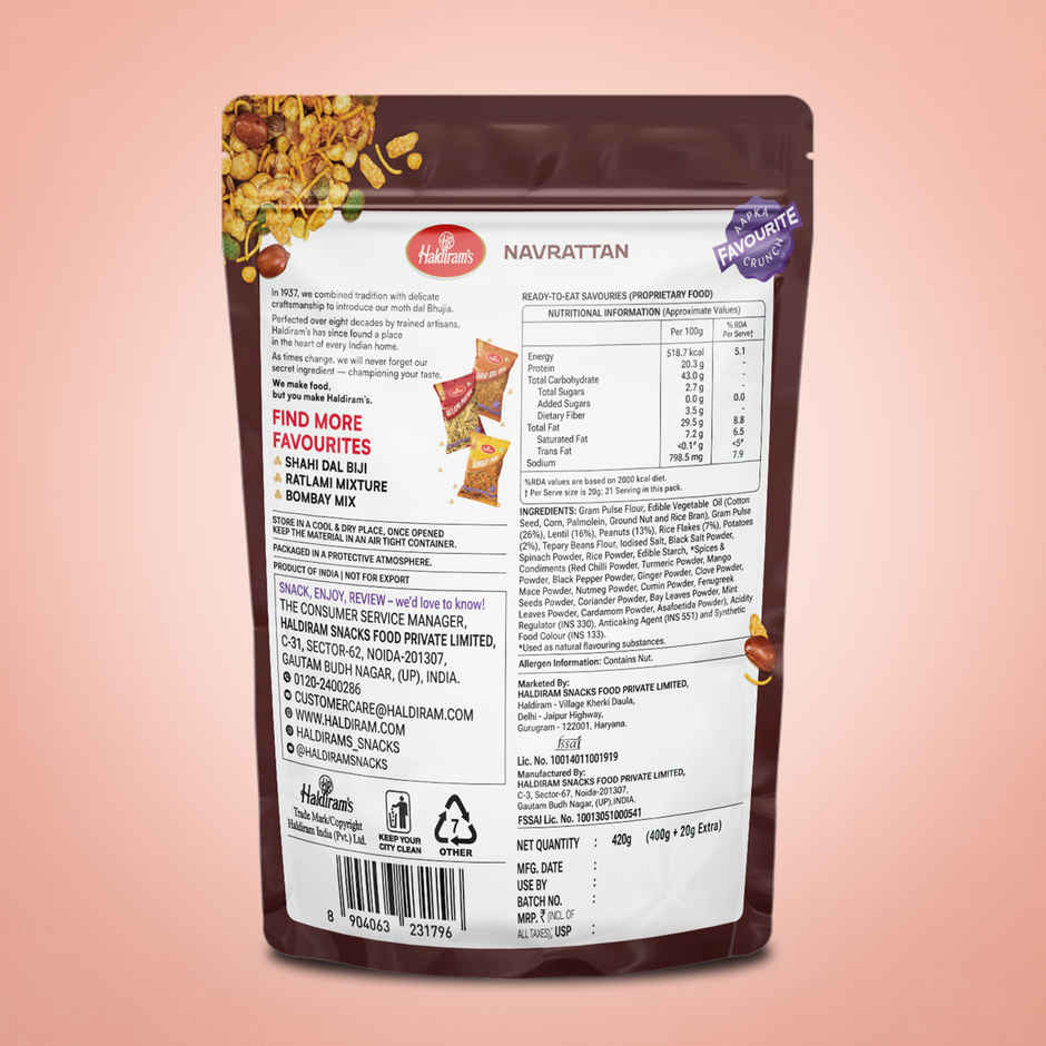 Haldiram's Navrattan | Crunchy Savory Snack