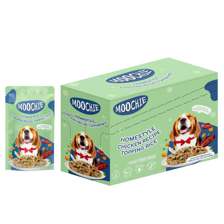 Moochie Dog Wet Gravy Food Homestyle With Chicken & Rice