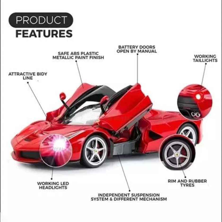 Webby Remote Controlled Super Car with Opening Doors (Red)