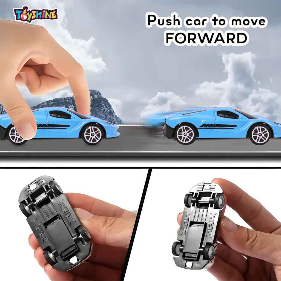 Toyshine Pack Of 3 Free Wheel Speed Racing 1:64 Scale Die Cast Kids Collectable Vehicle Toy