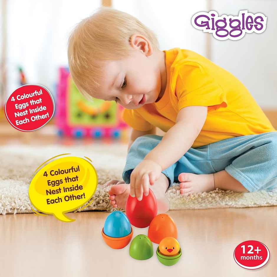 Giggles Funskool Nesting Eggs | Encourages Curiosity & Discovery | 12 Months+