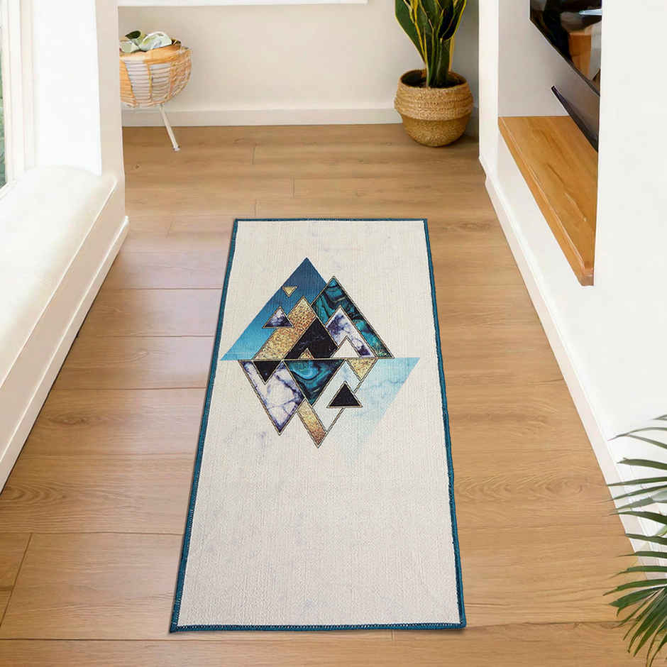 Status New Digital Floor Runner | 56 x 140 cm | Geometric | Beige