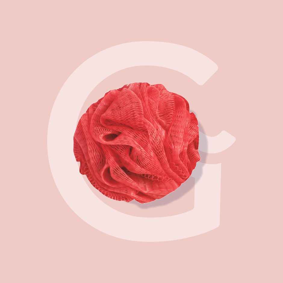 GUBB Luxe Sponge Round Loofah - Coral