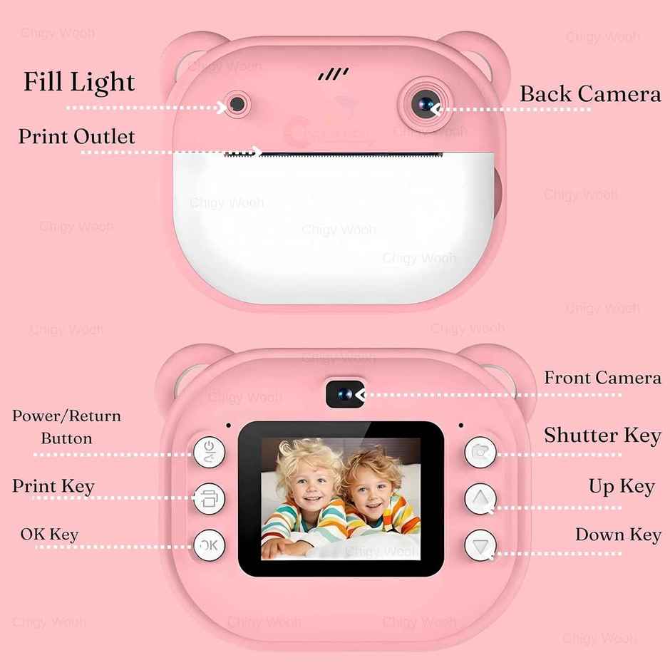 Chigy Wooh Instant Print Digital Camera for Kids | Video Recording | Built-in Printer