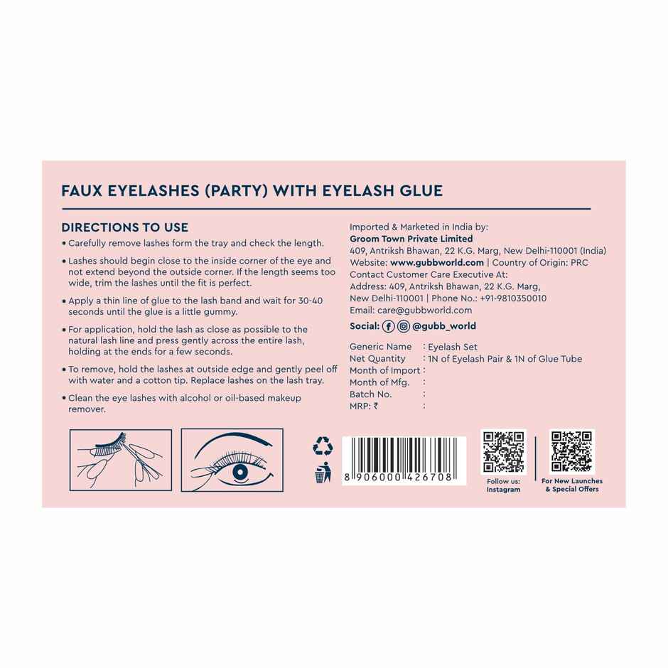 GUBB Eyelash Set Party Style