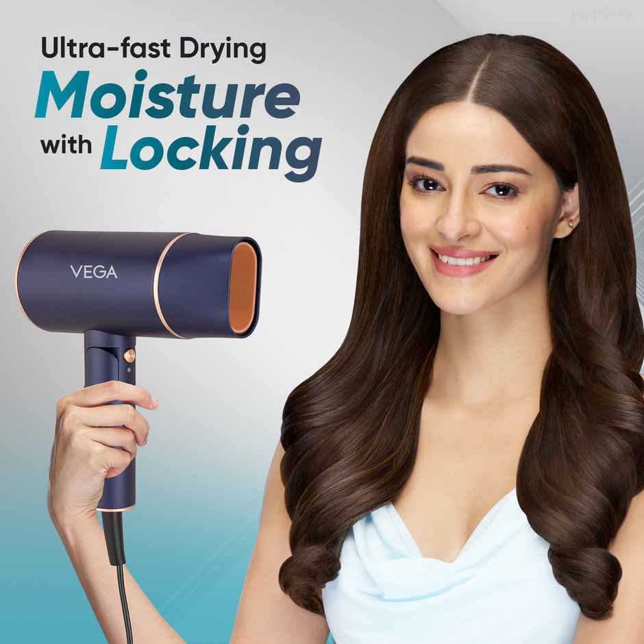 Vega Ionic 1200-1400W Foldable Hair Dryer | 2 Heat & Speed Settings | VHDH-35