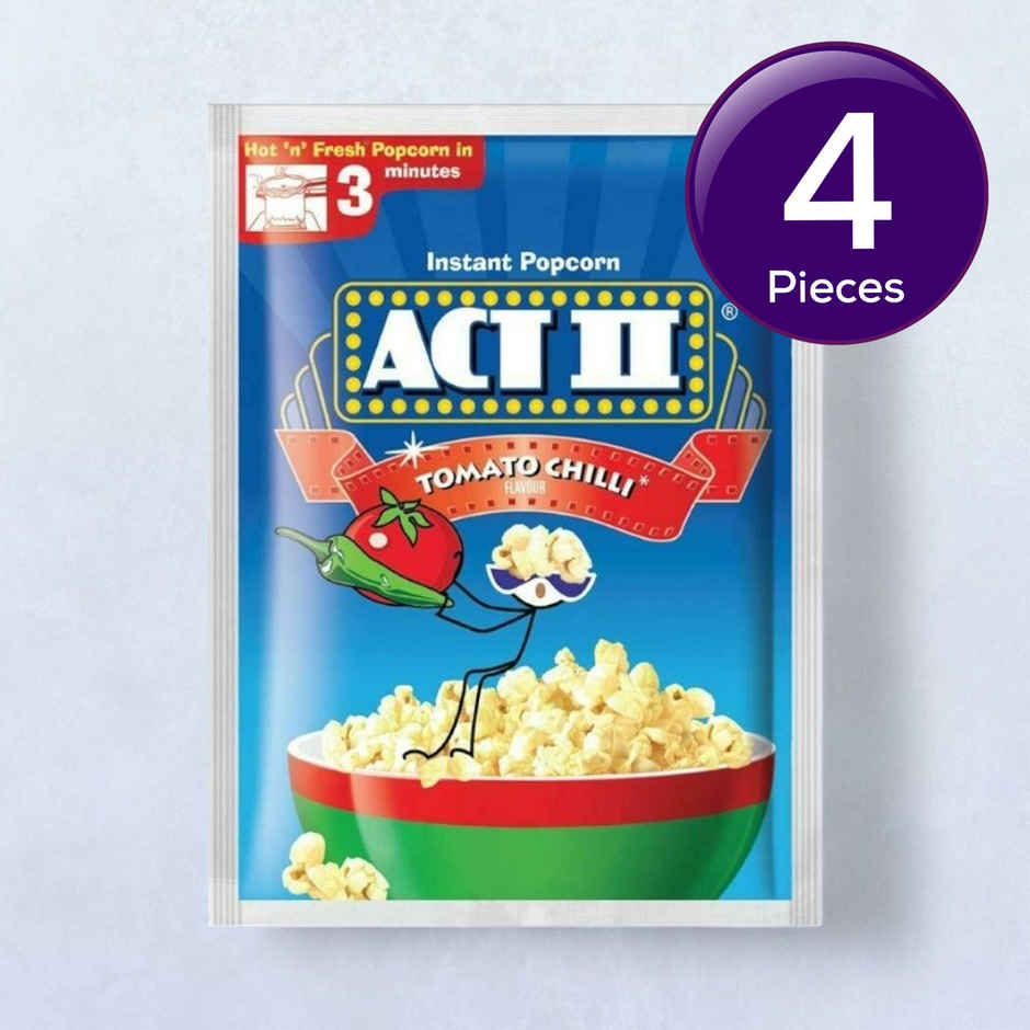 ACT II Instant Popcorn - Tomato Chilli, Hot & Fresh in 3 mins Combo