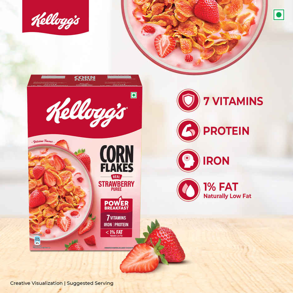 Kellogg's Corn Flakes With Real Strawberry