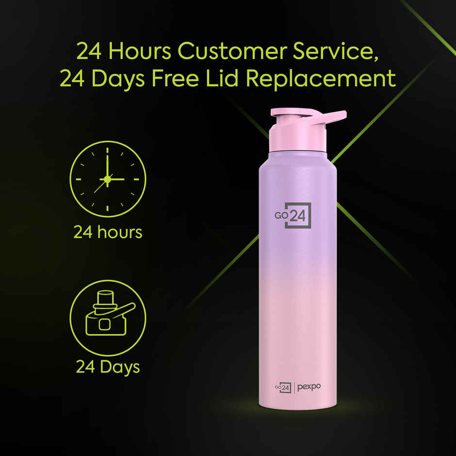 Go24 | Pexpo Craft Pro 1000 Ombre Stainless Steel Bottle | Purple Pink - 950 ml