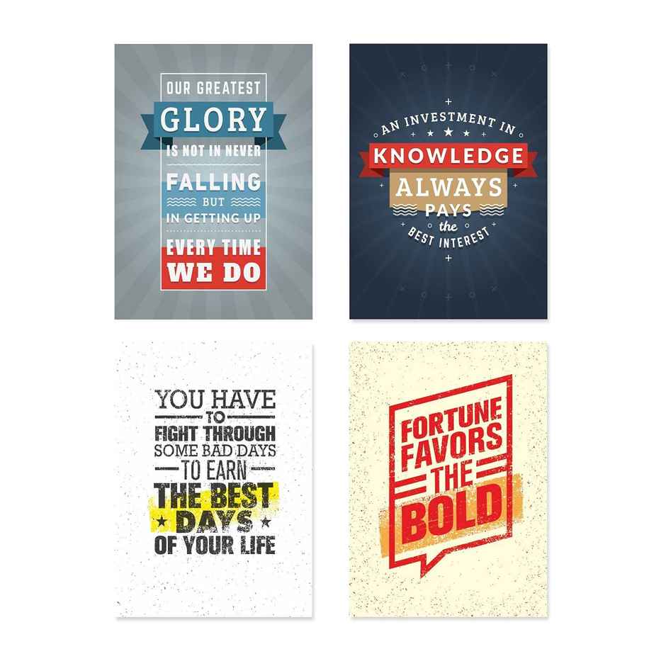 Paper Plane Design Wall Posters For Office Decor | Set of 10 | Size | 12 Inch x 18 Inch | D26