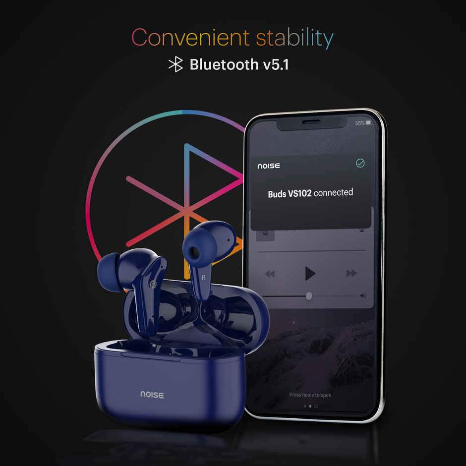 Noise Buds VS102 50H Battery 11mm Driver IPX5 Instacharge BTv5.1 TWS Earbuds | Midnight Blue