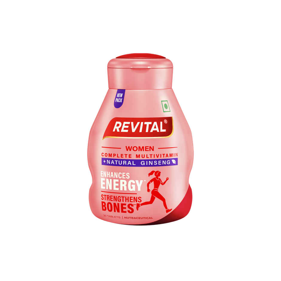 Revital H for Woman with Multivitamins,Calcium& Natural Ginseng for Daily Immunity(30 Tablets)