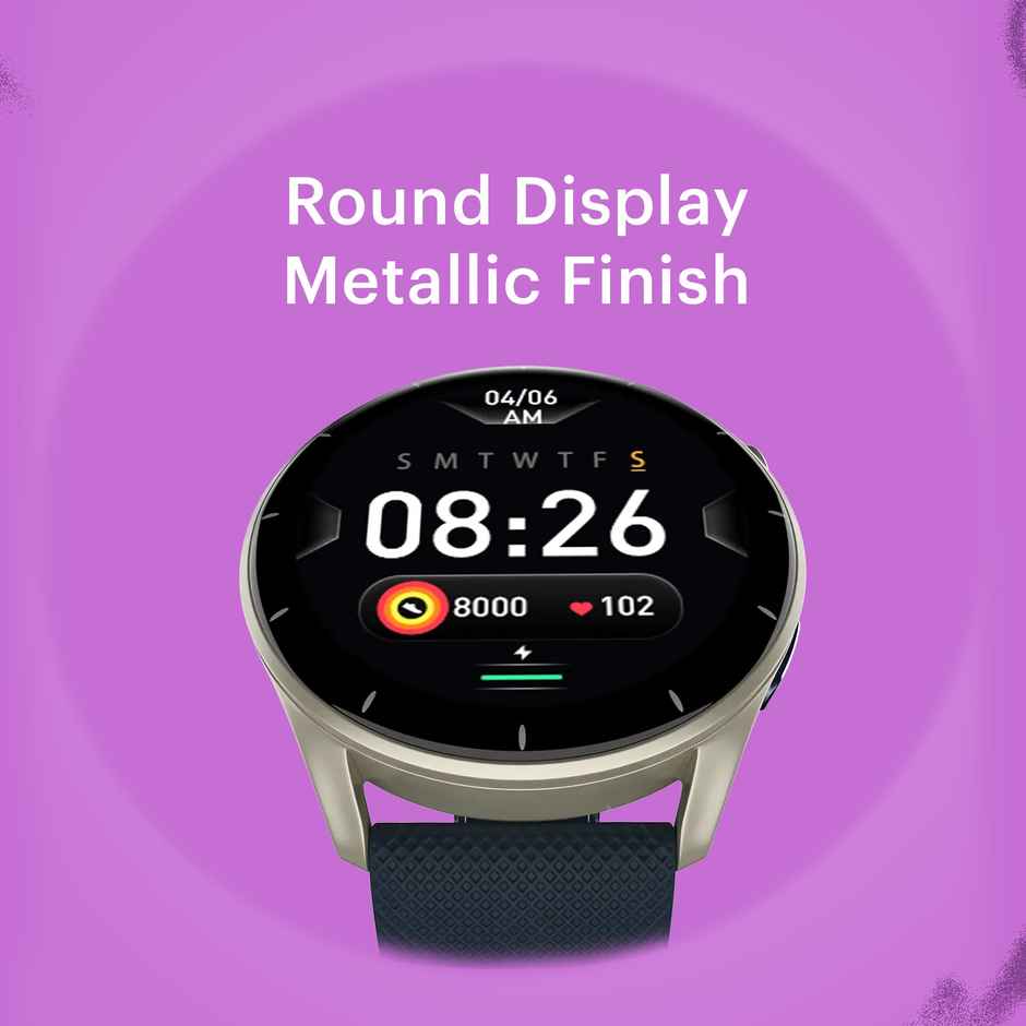Noise Crew Smartwatch with Bluetooth Calling | 1.38" LCD Display | IP68 Water Resistant - Elite Black