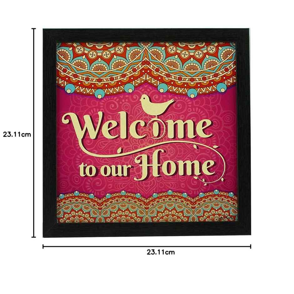 Indianara 3 pc Set of Framed Wall Hanging Welcome Home Decor Art Prints