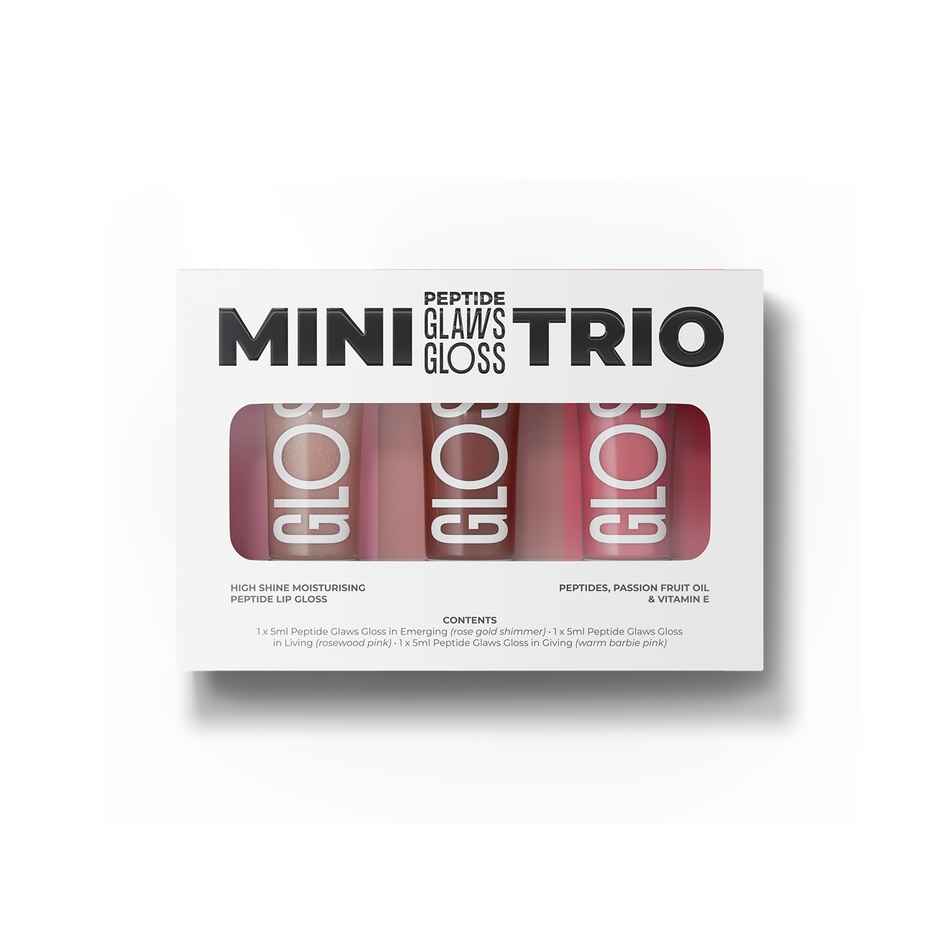 FAE Beauty Mini Peptide Lip Gloss Trio | Shades - Living, Giving & Emerging