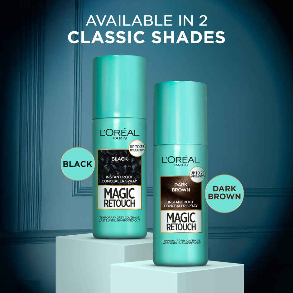 L'Oreal Paris Magic Retouch Root Touch Up Hair Colour Spray, 1 Black