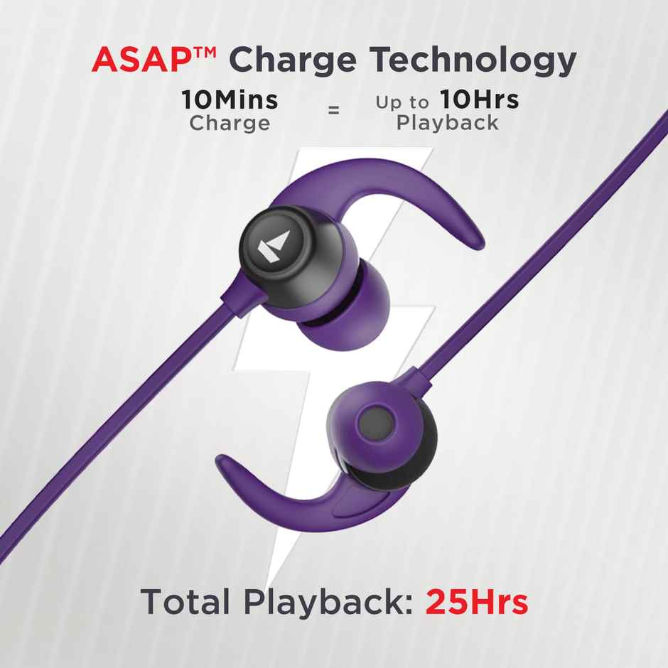 boAt Rockerz 255 Neo Bluetooth Wireless in Ear Earphones with Mic with Enx- Tech(Purple Haze)