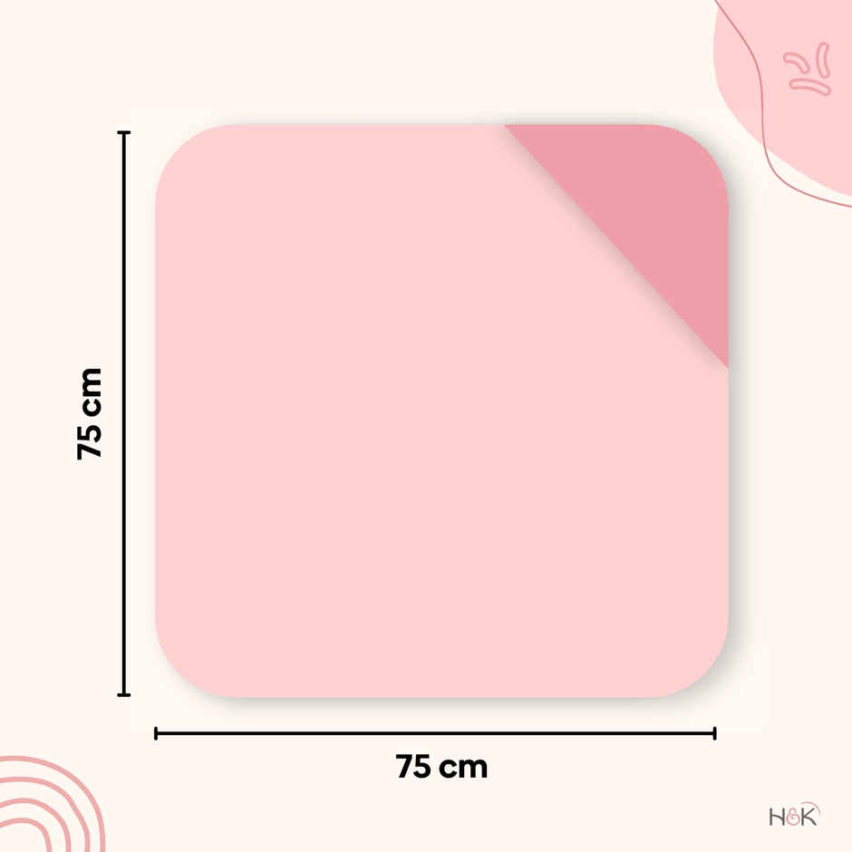 Haus & Kinder 450 GSM Hooded Blanket | New Born Baby | 0 to 6 Months | Baby Pink - 75 x 75 cm