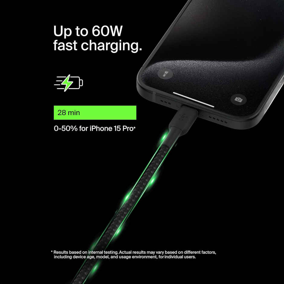 Belkin Braided USB-C To USB-C Cable | 1 m | Black