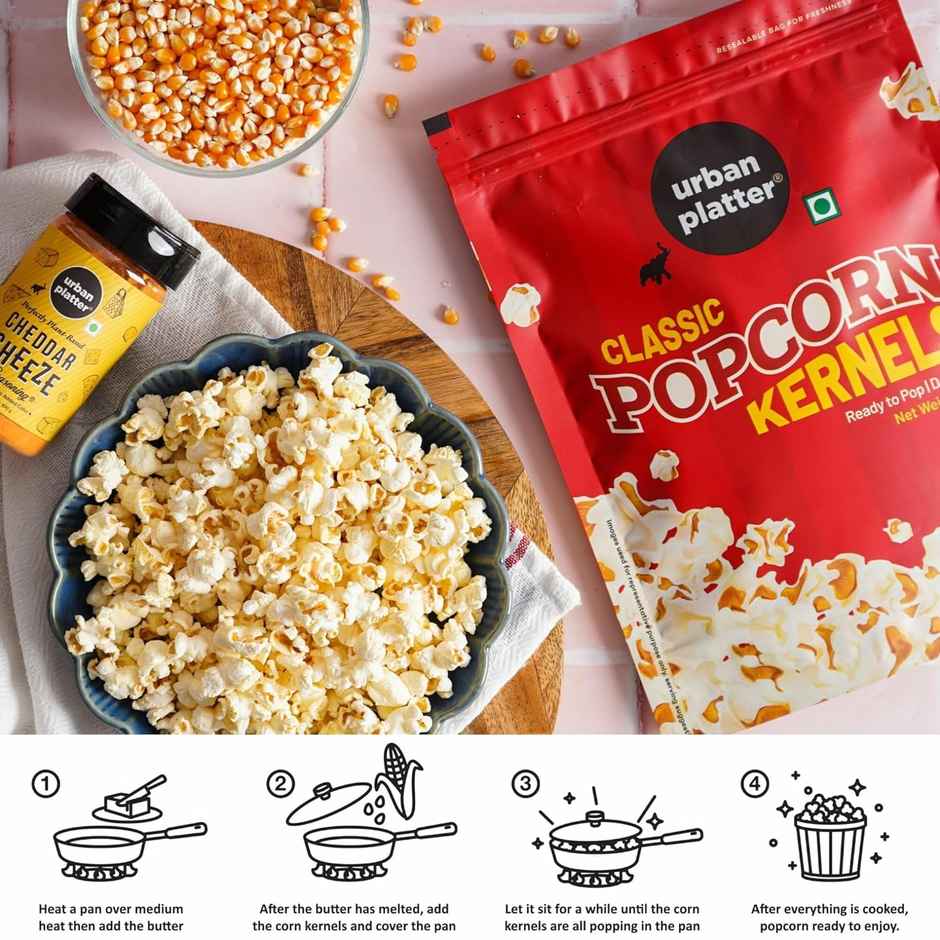 Urban Platter Popcorn Kernels, Enjoy With Our Range Of Seasonings, Product Of India