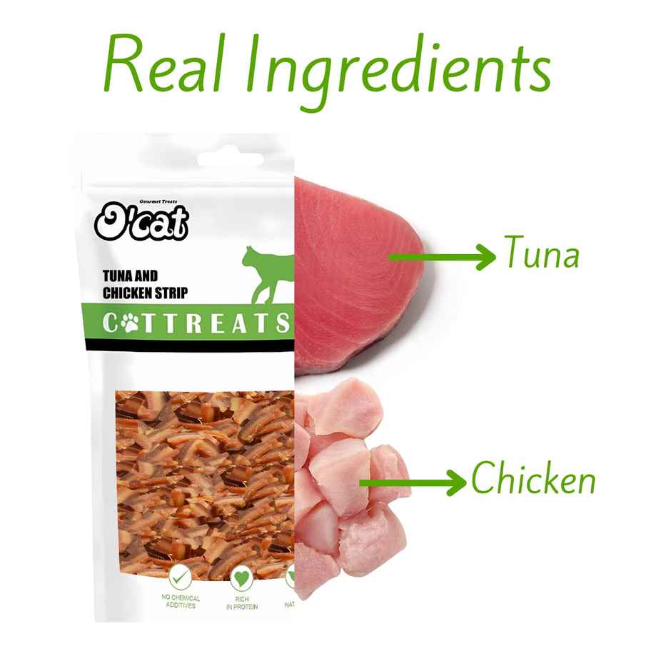 Ocat Snacks Tuna & Chicken Strips | Treat For Cats