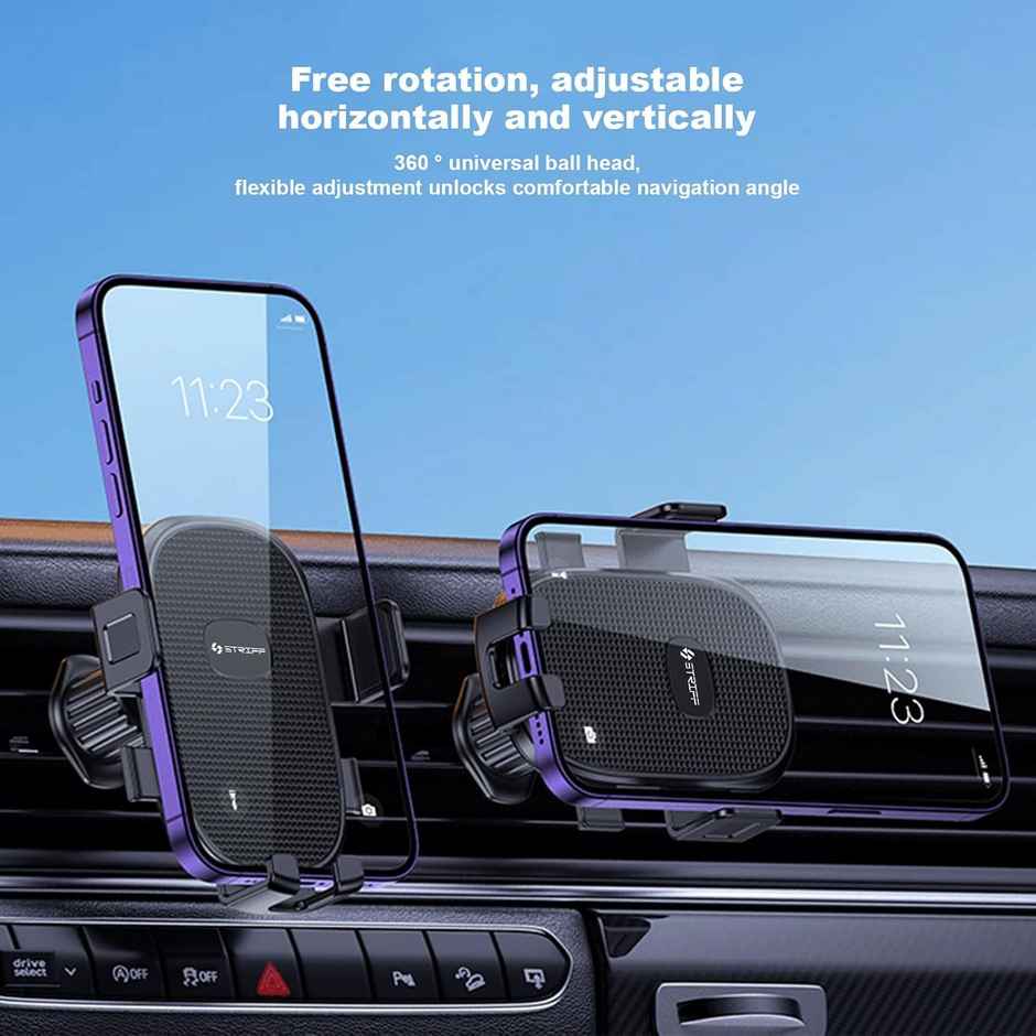 Striff Car Phone Holder with Metal Hook Clip, Air Vent Mount for iPhone, Android, All Smartphones