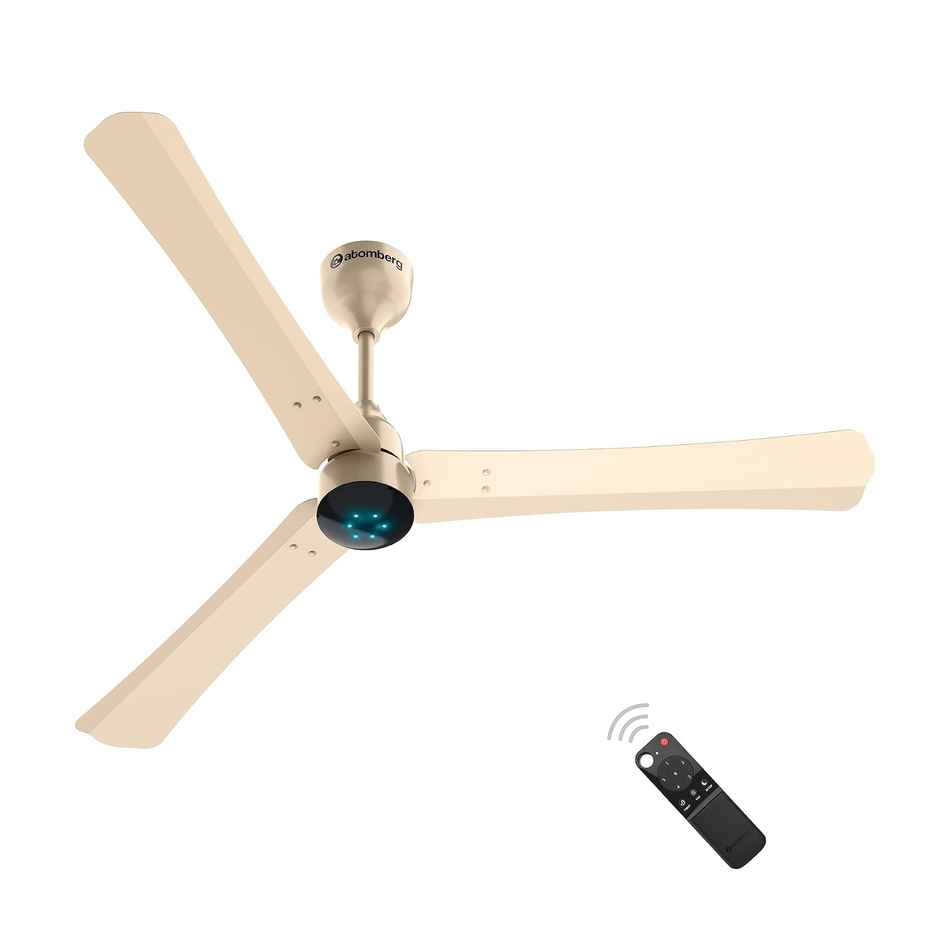 Atomberg Renesa+ BLDC Ceiling Fan,1200mm,Remote Control,BEE 5 Star,LED Indicators,Metallic Gold