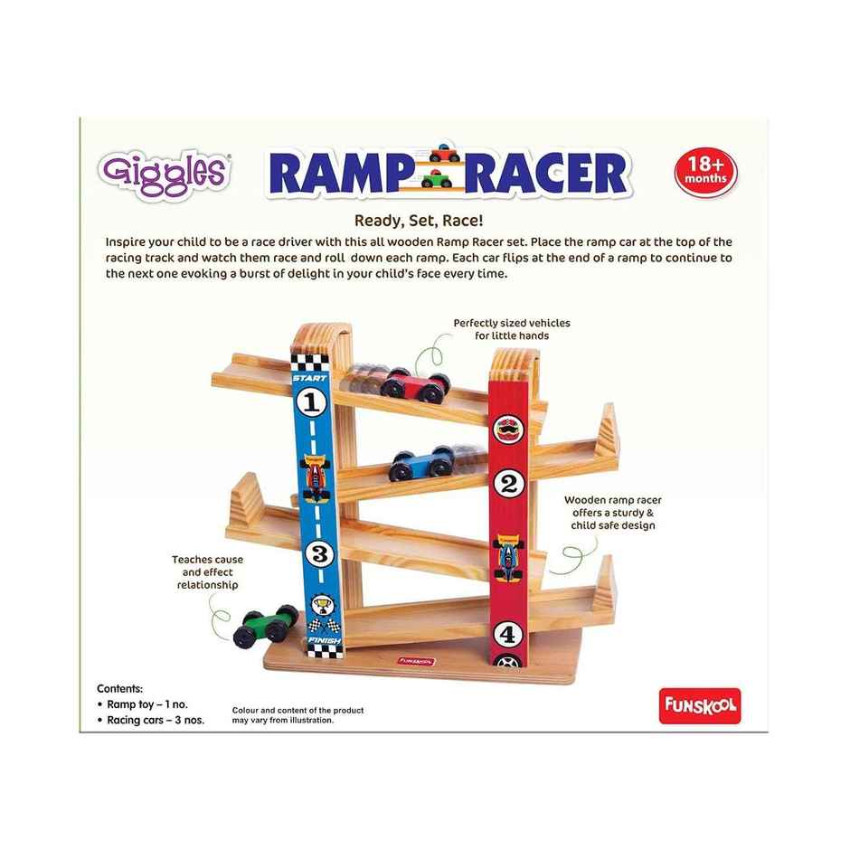 Giggles Funskool Ramp Racer Wooden Car Toy
