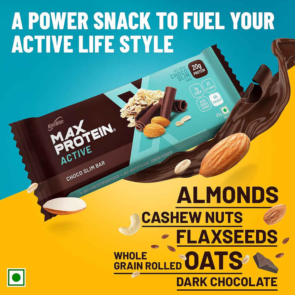 RiteBite Max Protein 20g Protein Bar Choco Slim