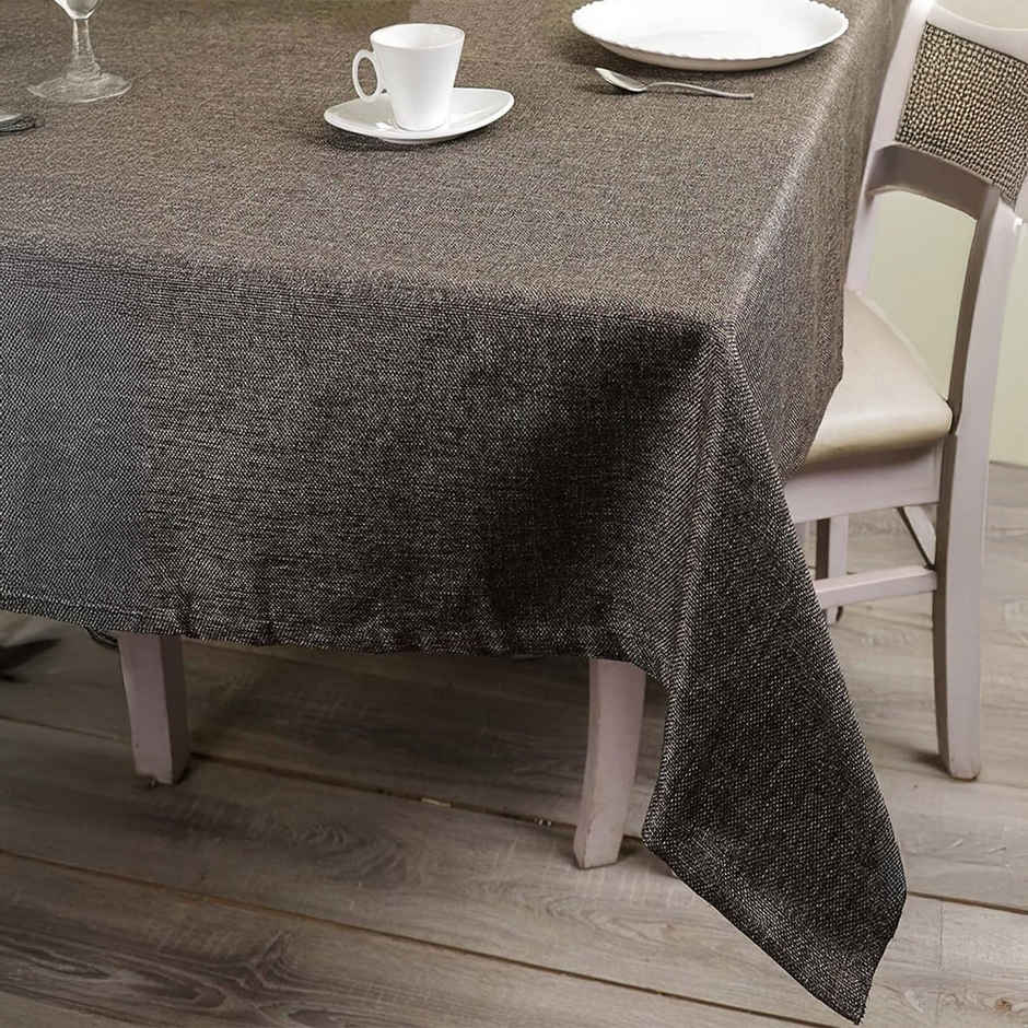 Lushomes Table Cover - Brown | Jute Dining | 6 Seater | 50 x 75 inch | 4 x 6 ft