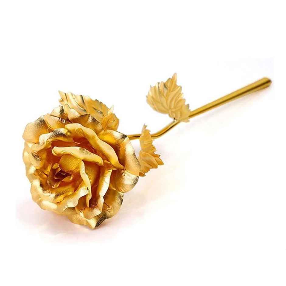 Perpetual Gold-Plated Artificial Rose - Perfect Valentine Gift for Girlfriend, Boyfriend, or Spouse