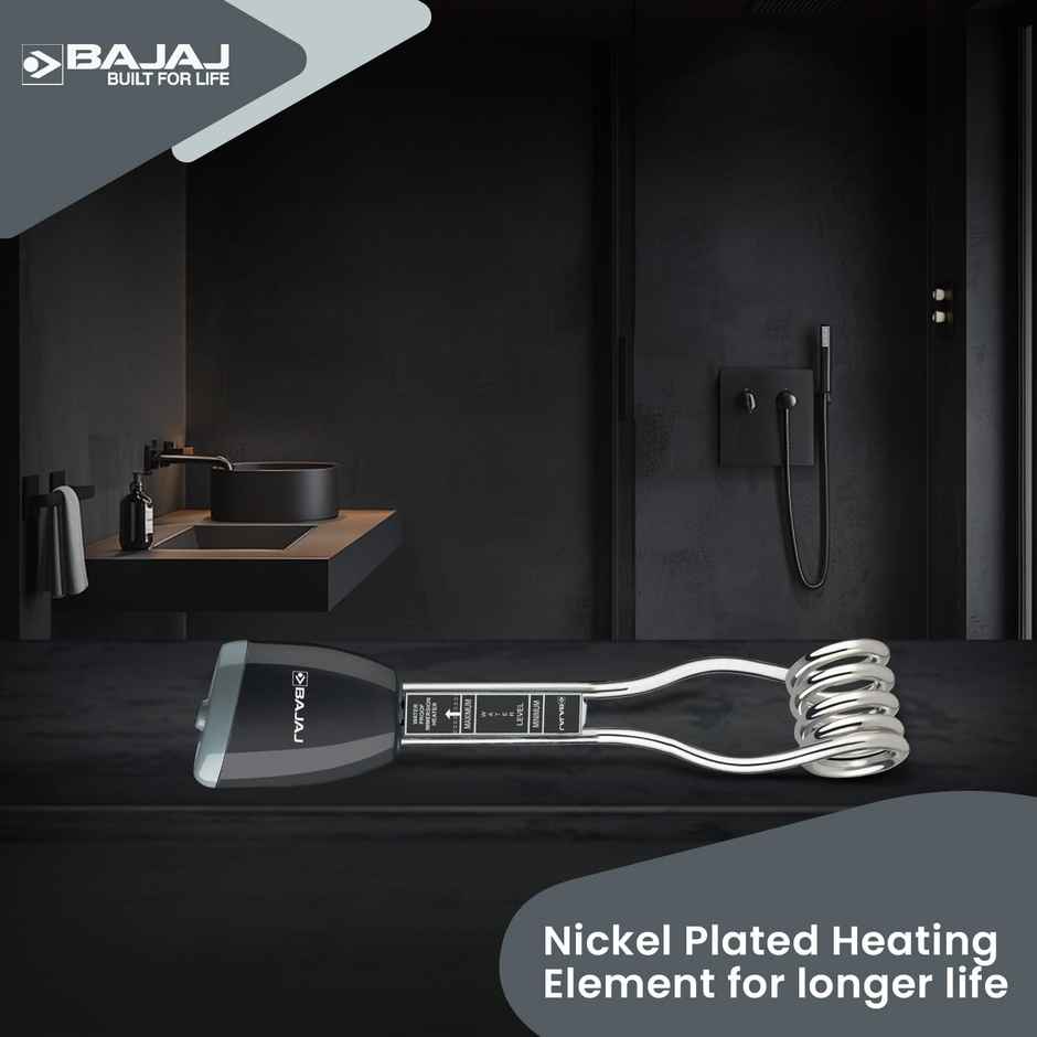 Bajaj 1500 Watt Water Proof Immersion Rod Water Heater - Black