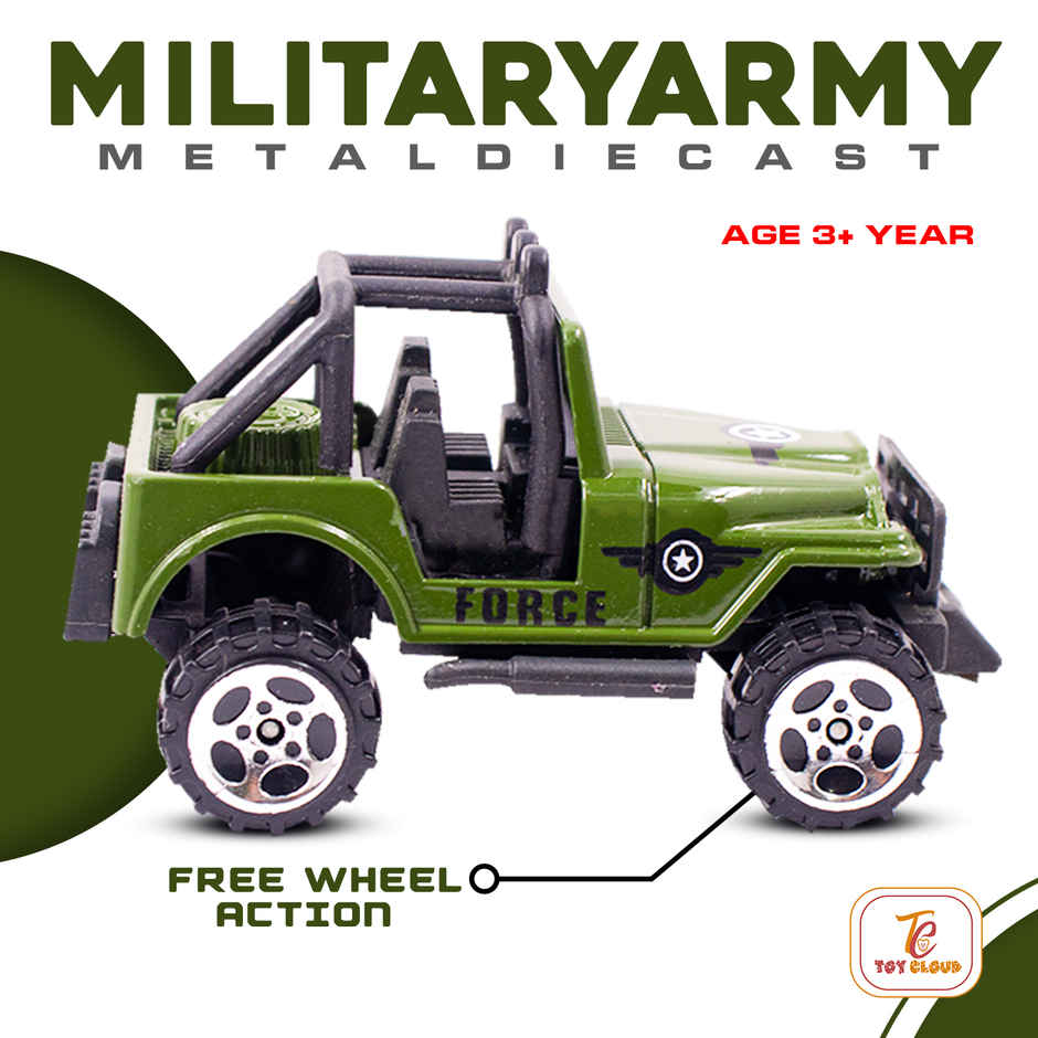 Toy Cloud Free Wheel Die Cast Metal Military Vehicle 1:64 Scale Model Vehicles Toys