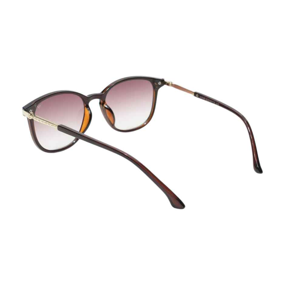 Voyage Unisex Solid Plastic Wayfarer Sunglasses | Brown - L