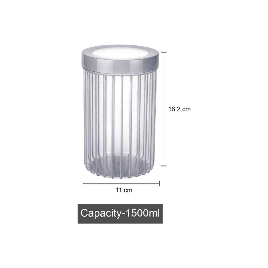 Joyo Better Home Linea Container 1500 ml (3 Pcs Set)- Grey