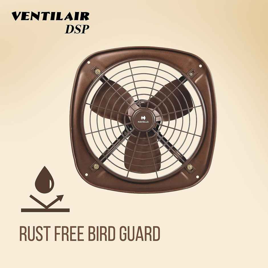 Havells Ventil Air Dsp Exhaust Fan,230mm,Cut Out Size: 32.5 x 32.5 x 21.5 Centimeters,Choco Brown