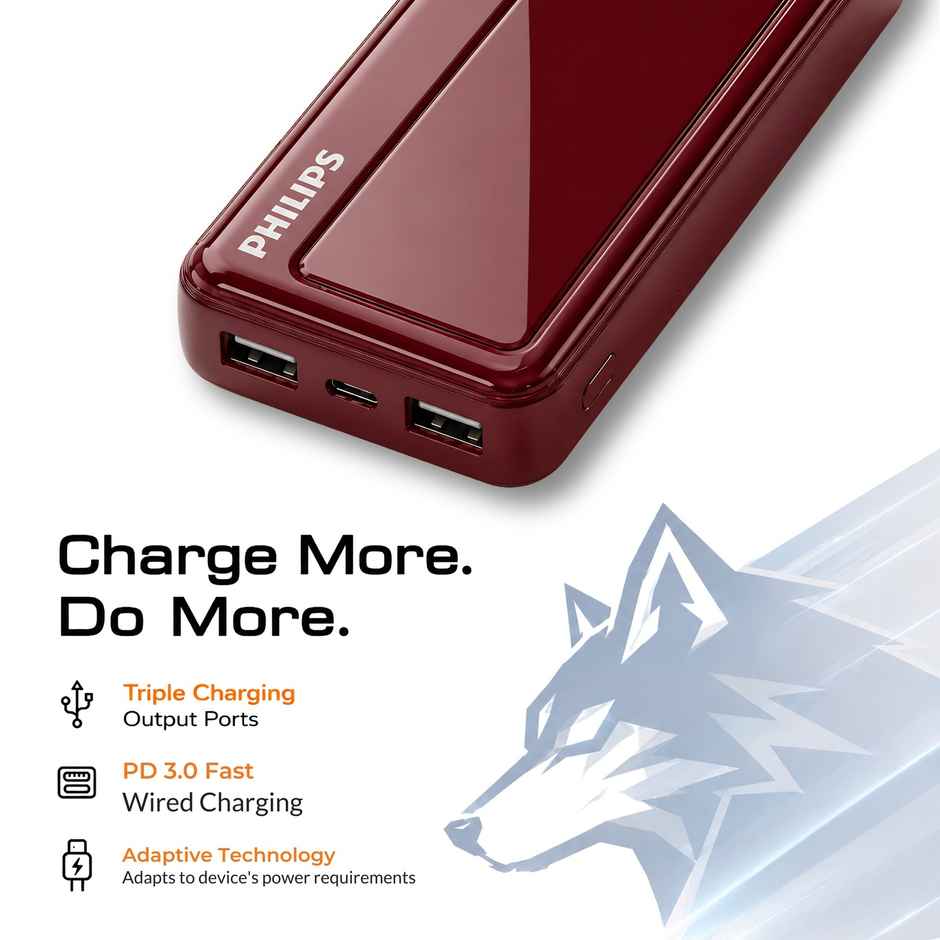 Philips DLP1711NR/94 10000mAh 22.5W Max Fast Charging Power Bank with Digital LED Display