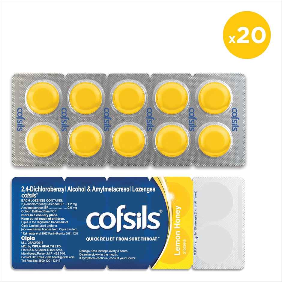 Cofsils Lemon Honey Lozenges
