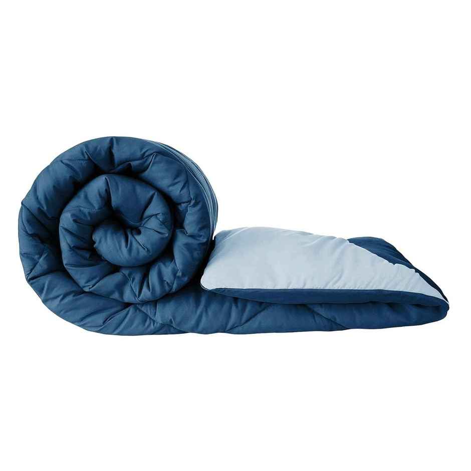 Status Solid Reversible Comforter 215 Cm x 220 Cm - Sky Blue