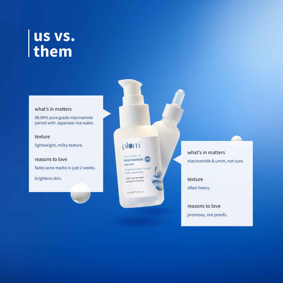 Plum 10% Niacinamide Face Serum For Clear, Bright Skin | Fades Blemishes & Acne Marks