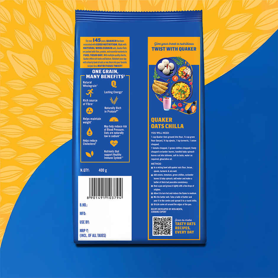 Quaker Rolled Instant Oats | High Protein Breakfast Cereal