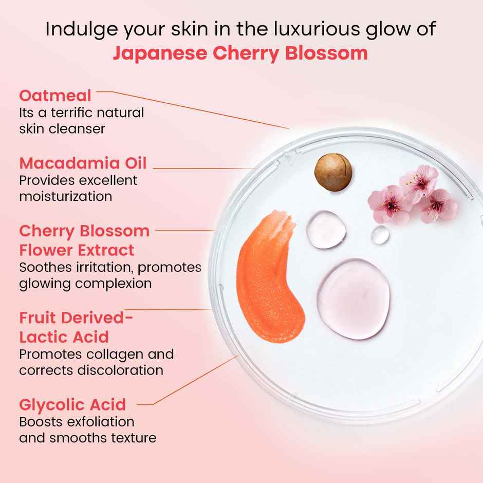 Bryan & Candy Cherry Blossom Sugar Body Scrub Ph 5.5 For Tan Removal And Exfoliation