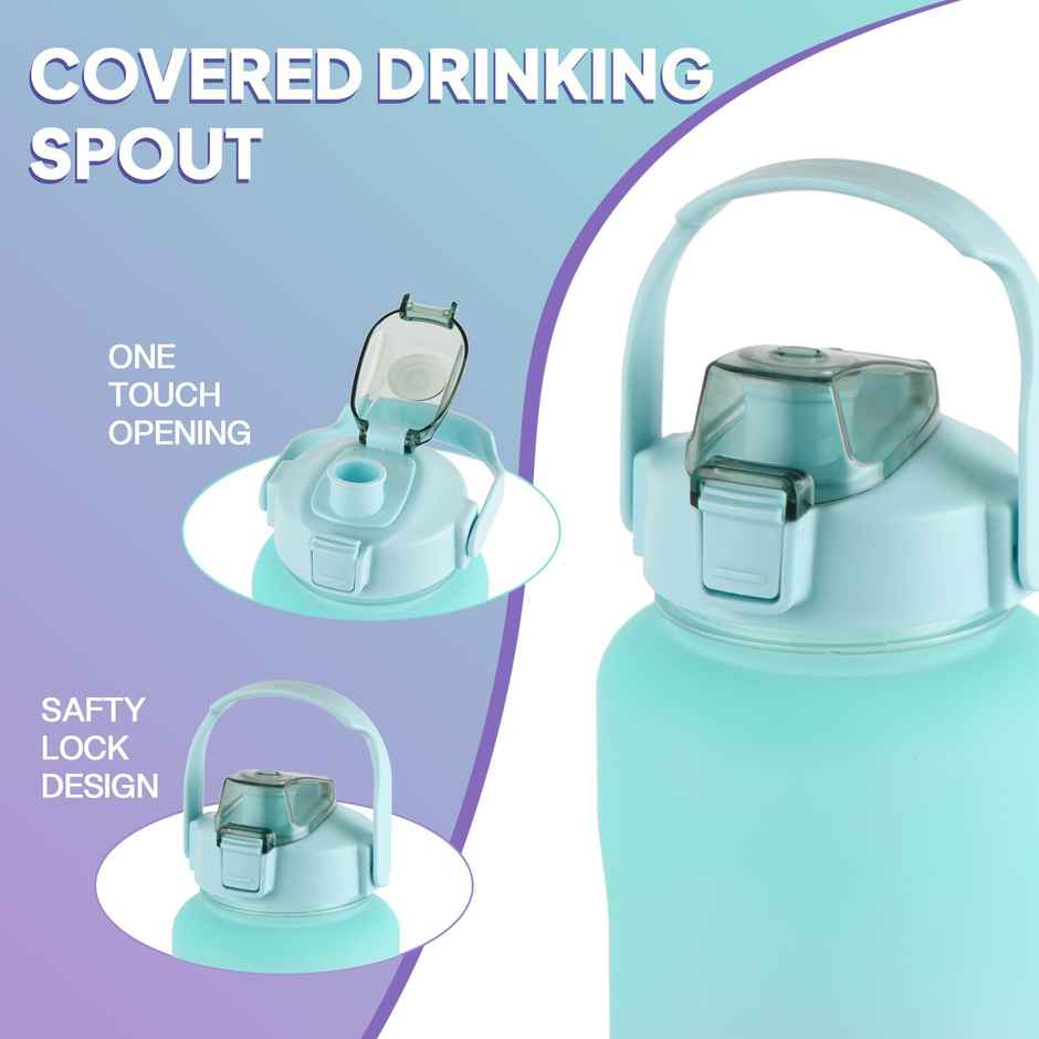 Cello All Day Large Water Bottle, Sea Green | 310ml, 790ml, 2.85 L | Leakproof, Lightweight