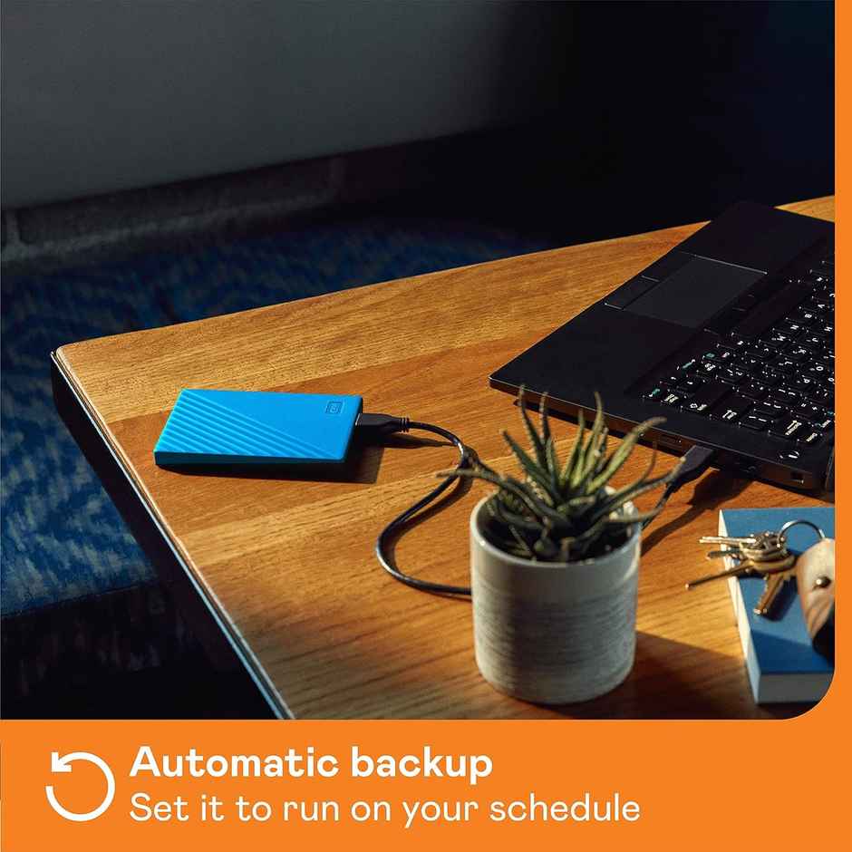 WD 2Tb My Passport Portable Hard Disk Drive | Usb 3.0 With Automatic Backup | External Hdd | Blue