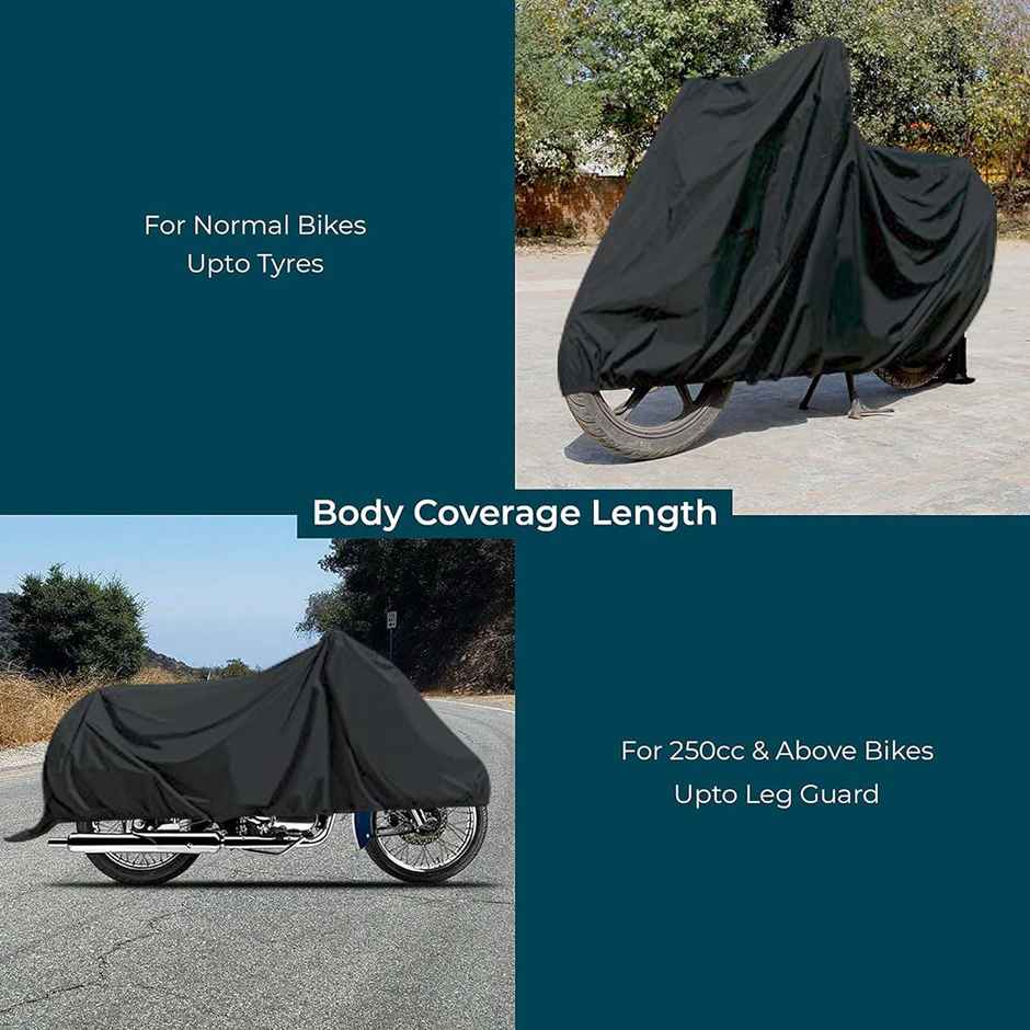 Autofy Glory 100% | Tested Waterproof Bike Body Cover For All Scooter Scooty Activa Size - Black