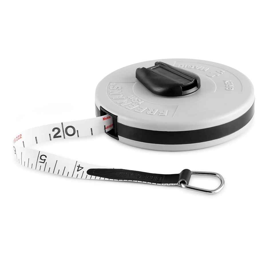 FREEMANS FM15 Fibreglass Measuring Tape | 50 ft | Grey